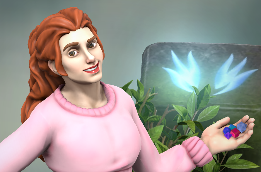 Image of Jane Scott as an animated character by HeroForge minis
